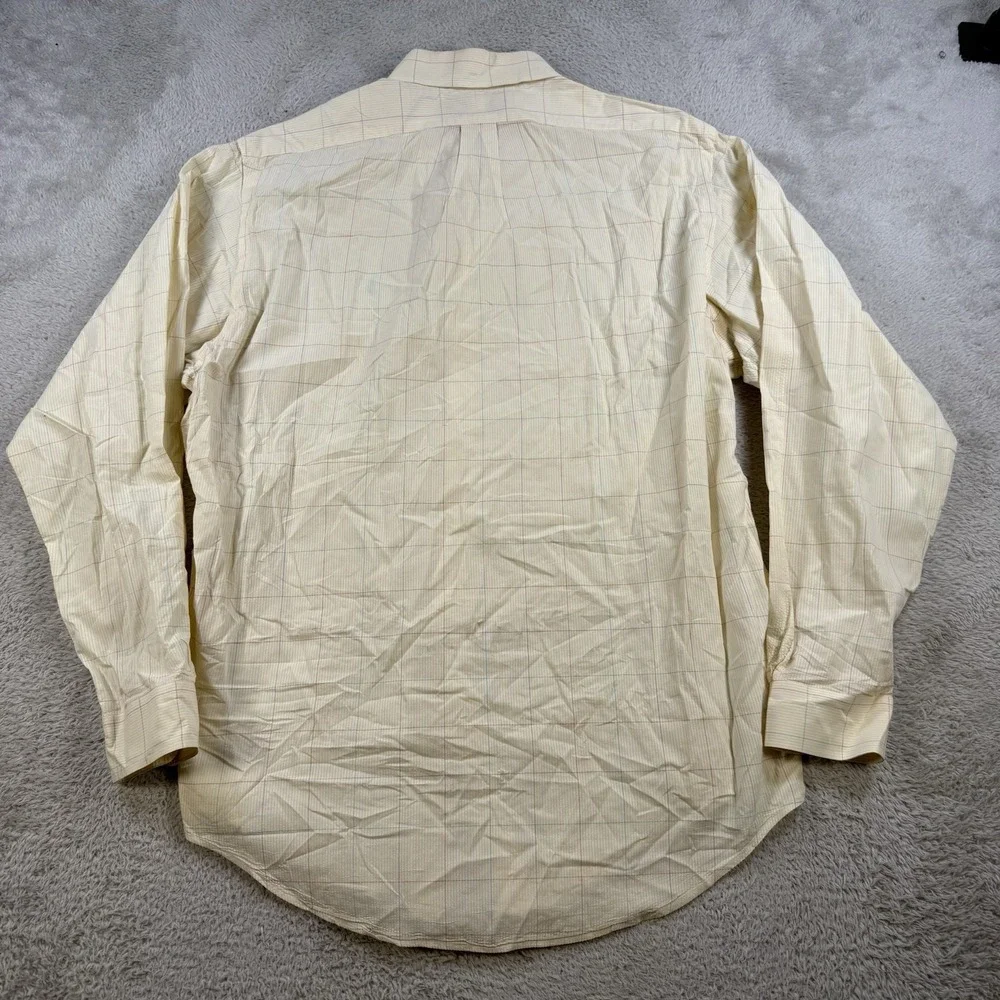 Polo Ralph Lauren Shirt Men XL Yellow Stripe Long Sleeve Button Down Pony Cotton